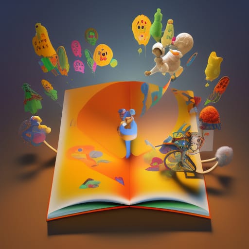 a childrens book opened up and characters are coming out